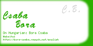 csaba bora business card